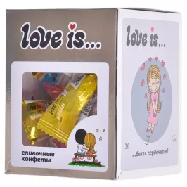 Сливочные жевательные конфеты Love is: Микс вкусов серебренная серия картинка 370810 - МосИгра